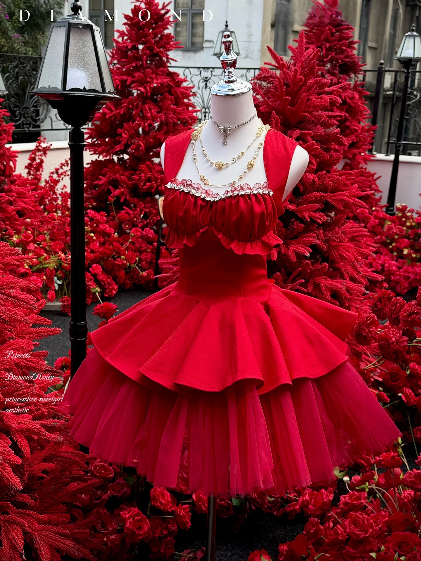romantic-rose-red-ballet-fashion-birthday-dress-elegant-miss-rich-feeling-dress-sweet-style-for-party-performance-everyd
