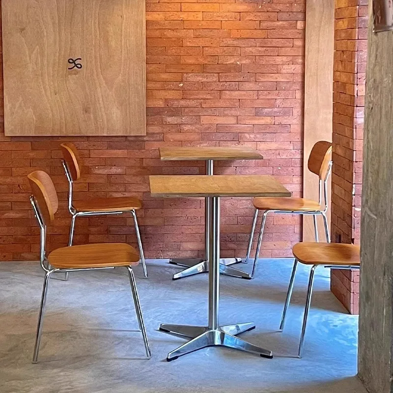 

Rustic Industrial Solid Wood Coffee Table Iron Legs Cafe Bistro Restaurant Bakery Living Room Minimalist Design Center Table