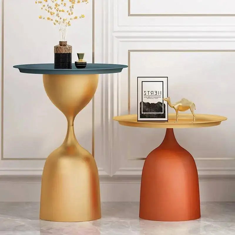 Nordic Coffee Table Modern Small Round Tray Luxury Cover Legs Metal Side Coffee Table Corner Mesa De Canto Para Sala Furnitures
