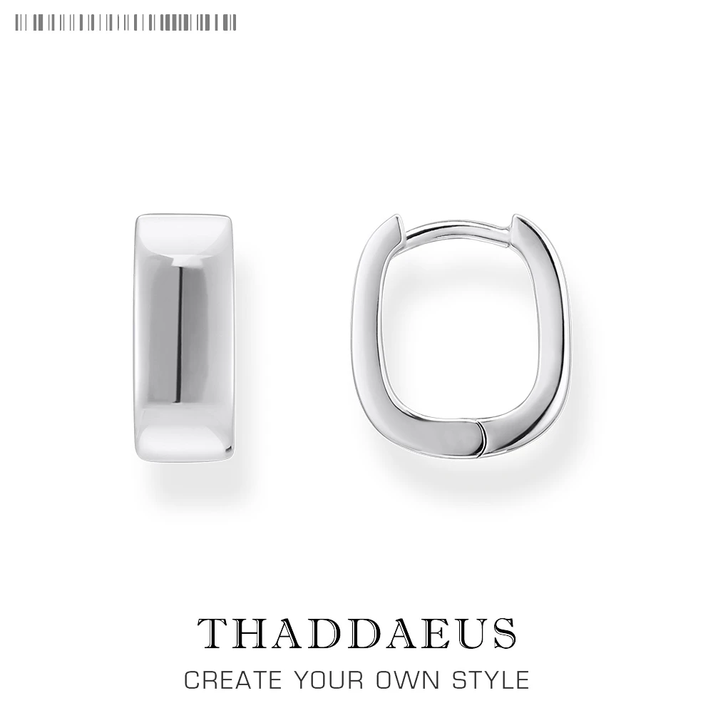 

Creole Hinged Hoop Earrings Angular Shape Europe Fine Jewelry For Women Men Office Gift In S 925 Sterling Silver