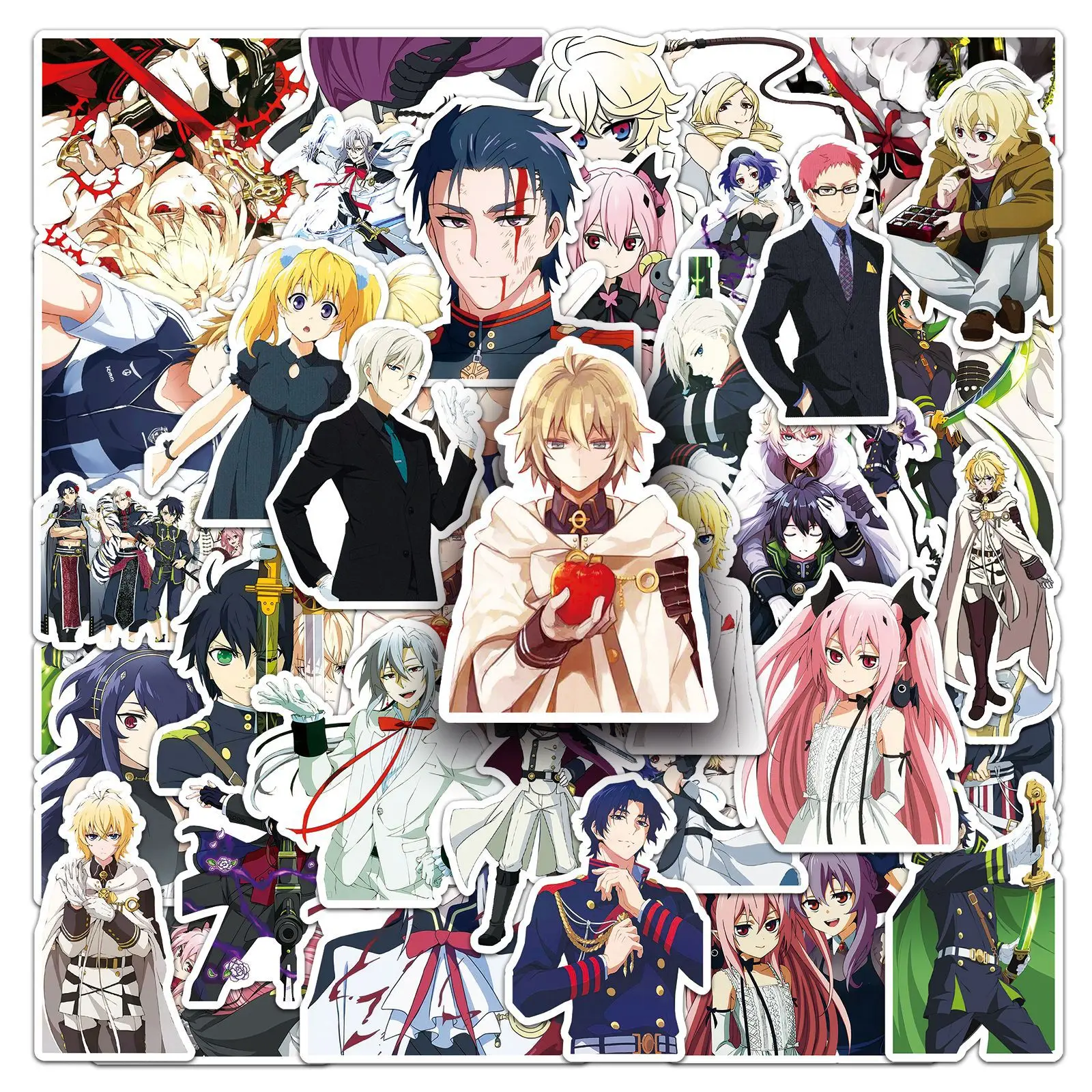 

50PCS Anime Seraph of the end Sticker Cartoon Doodle Personalized Cool Decal Gift DIY Water Cup Pencil Box Scrapbook
