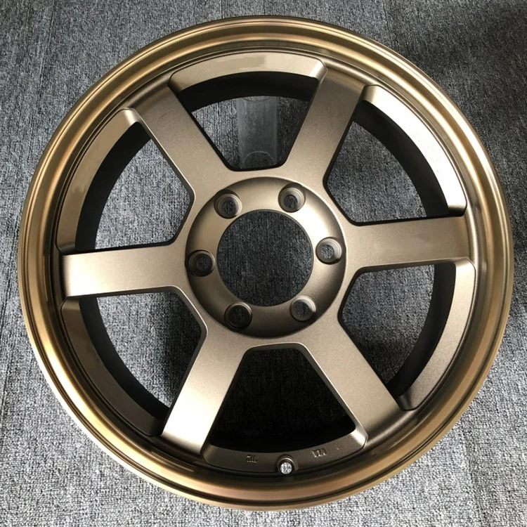 OEM Jiangzao Te37 لون مخصص 5X120 Rines الألومنيوم سيارة Alloywheel ل Volk 3 سنوات الضمان الحافات البني والأسود C E G
