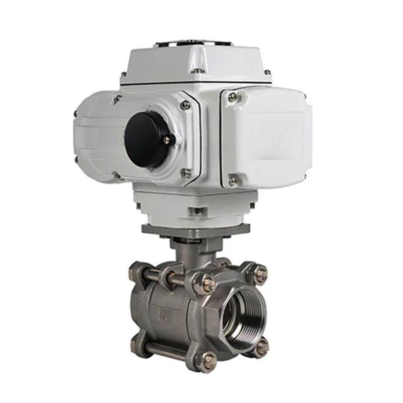 Electric ball valve three-piece thread high temperature and high pressure  explosion-proof switch regulating valve