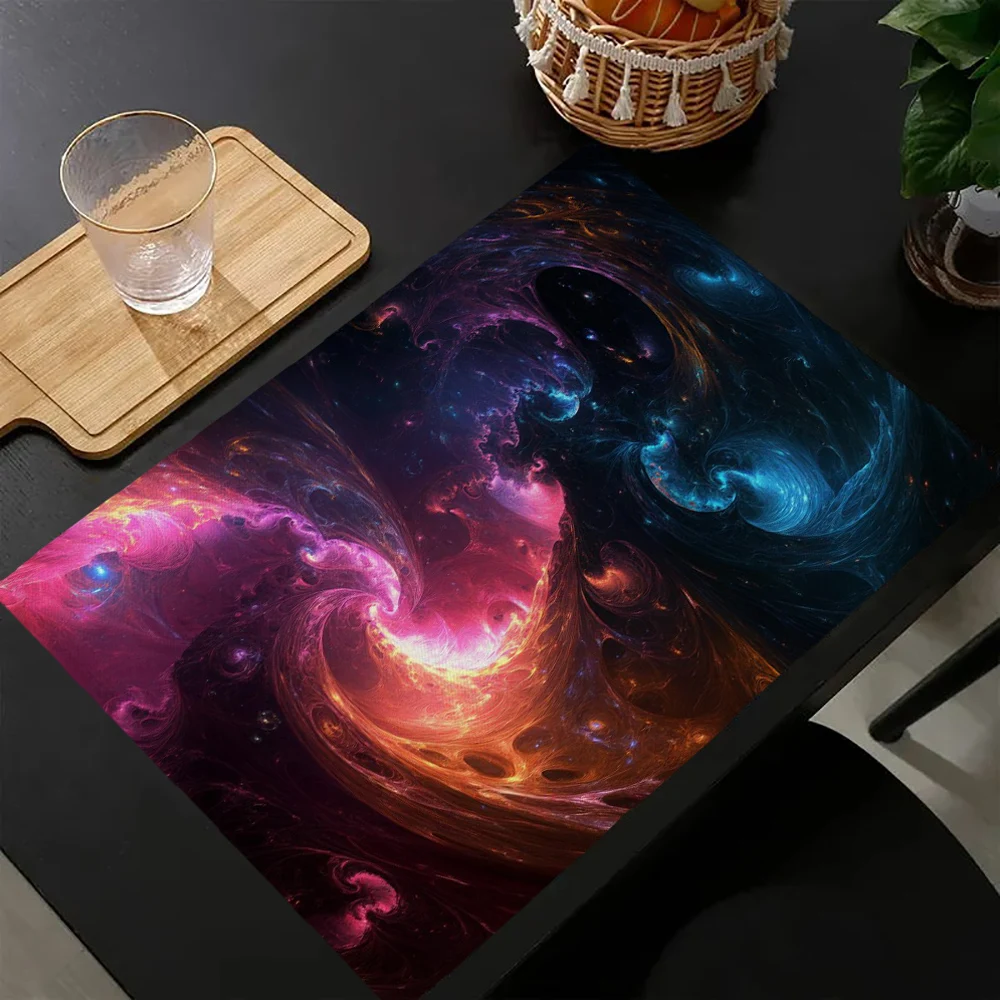 

1PC Space Placemat Spring Holiday Happy Easter Decoration for Home Kitchen