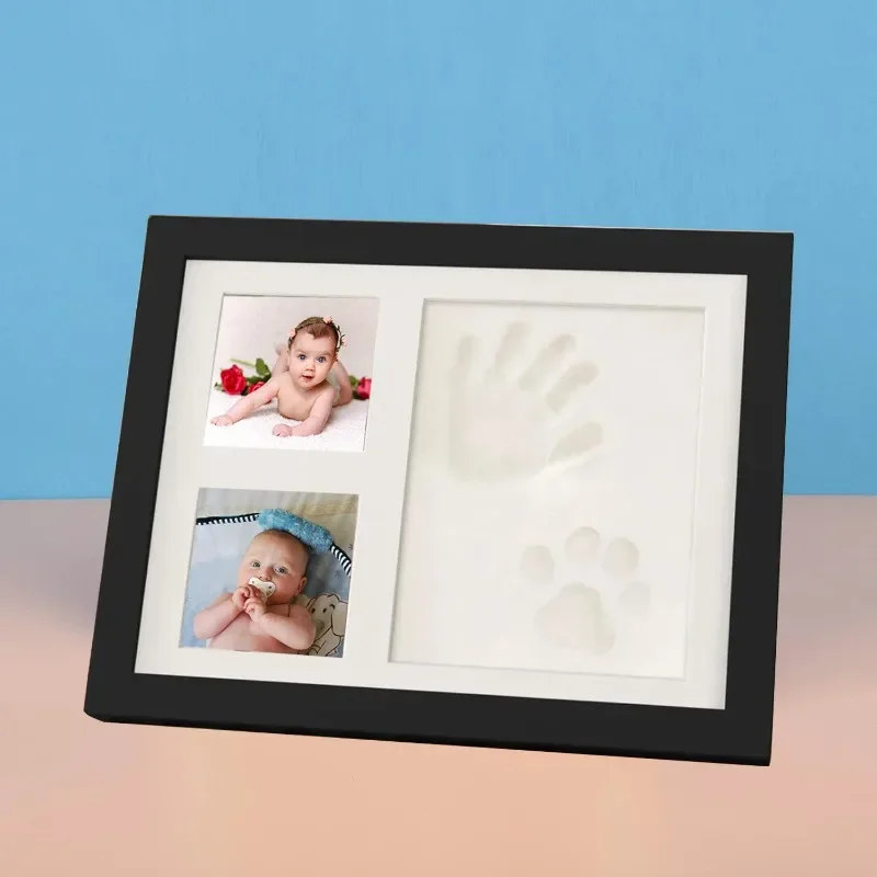DIY Baby Hand and Footprint Clay Photo Frame Kit, Newborn Keepsake for Boys, Create Lasting Memories