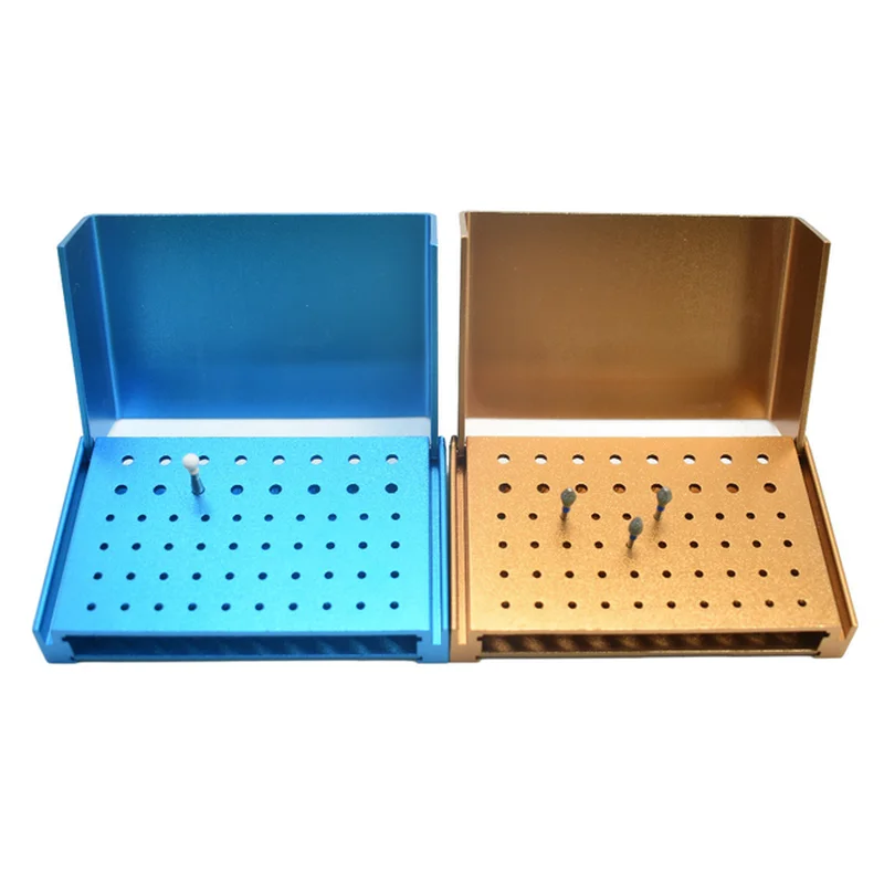 Dental 56 Hole Endo Box Cleaning Stand Autoclave High Temperature Sterilizable For High/Low speed dental burs