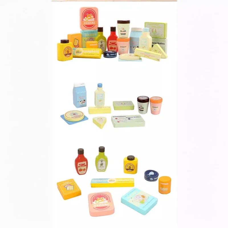 Brinquedos das crianças brinquedos de cozinha de madeira em miniatura comida casa de bonecas acessórios blocos de construção conjunto montessori jogos de tabuleiro brinquedo sensorial