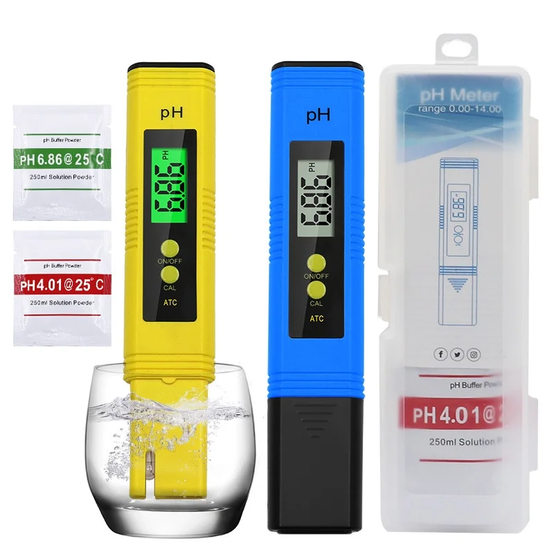 Digital PH Meter Pen Water Quality Tester Accuracy 0.01 Aquarium Pool Water Wine 0-999ppm Urine Automatic Calibration LCD Screen