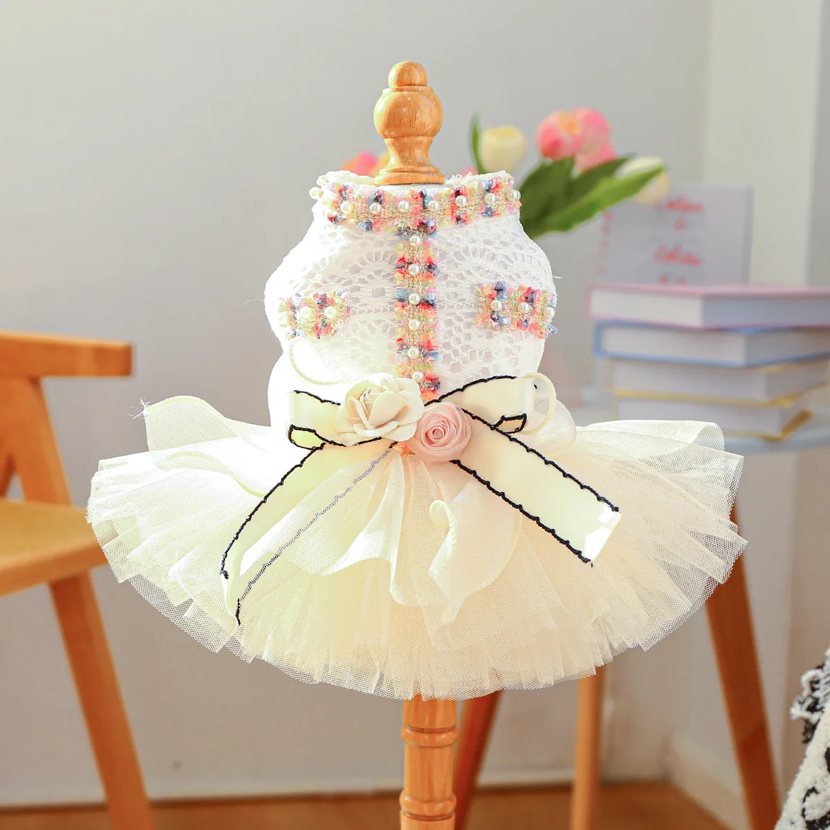 Необычная одежда для собак для маленьких щенков, летние весенние костюмы для косплея домашних животных, платья для йоркширского терьера, роскошная принцесса кошка