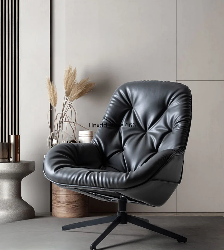 Nordic light luxury single leisure swivel chair