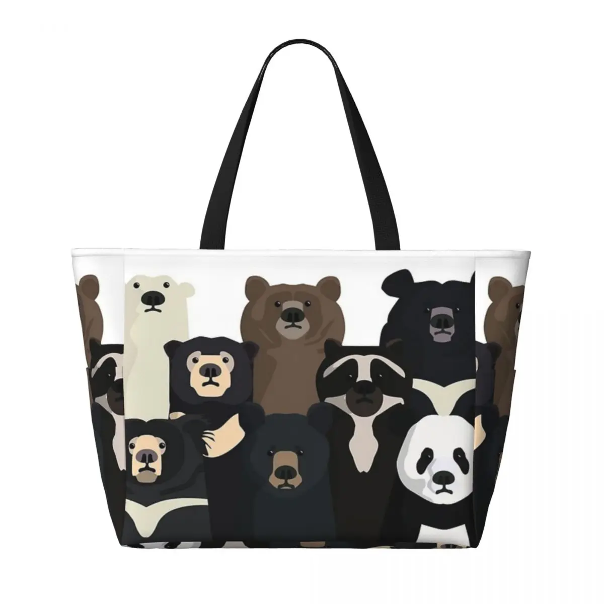 Bears Of The World-Bolso de viaje para la playa, bolsa de mano de gran capacidad, bolso de hombro diario, patrón multiestilo, a la moda