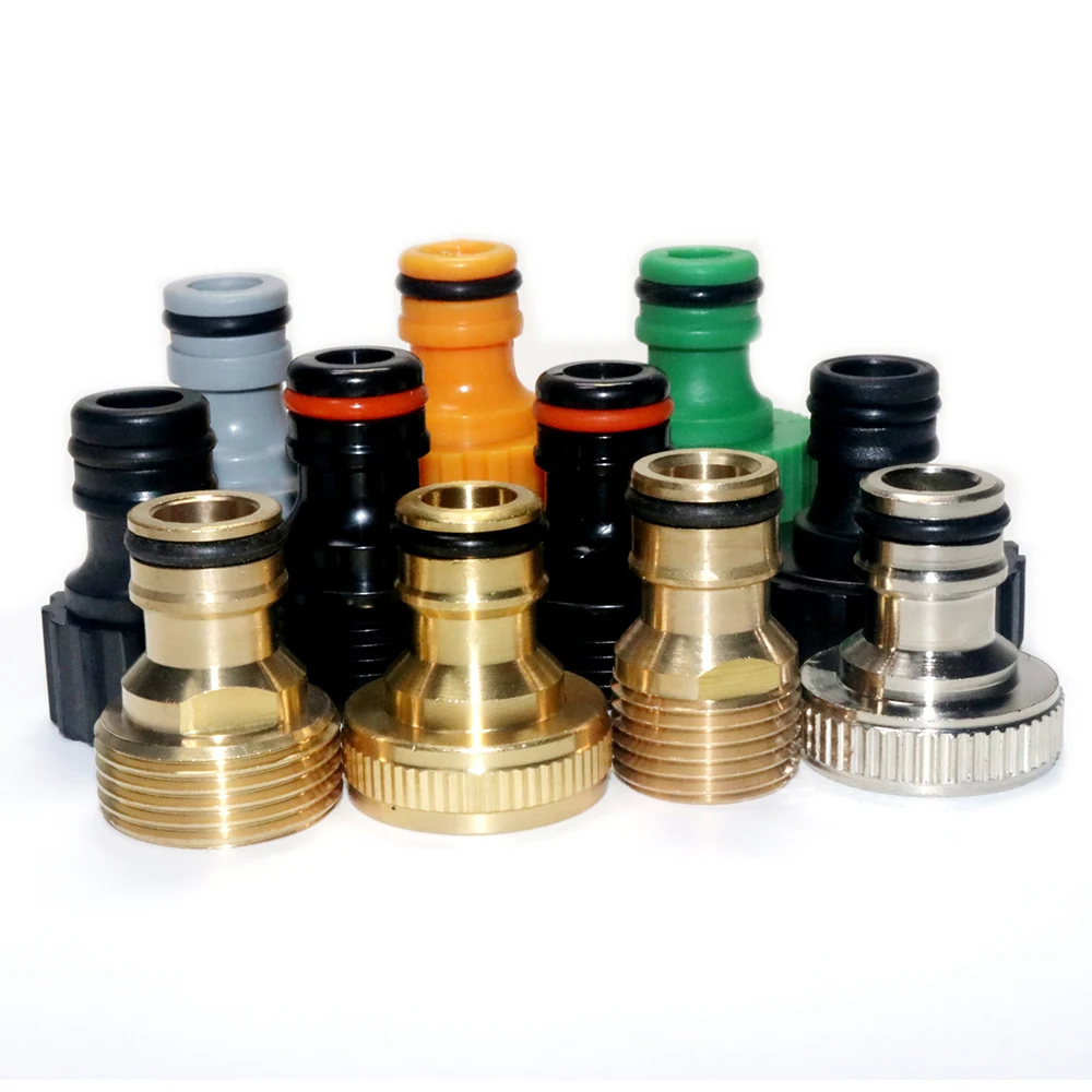2-teilige Universal-Wasserhahn-Küchenadapter, Messing-Wasserhahn, Bewässerung, Gartengeräte, Wasserhahn-Anschluss, Mischerschlauch-Adapter, Waschbecken-Anschluss
