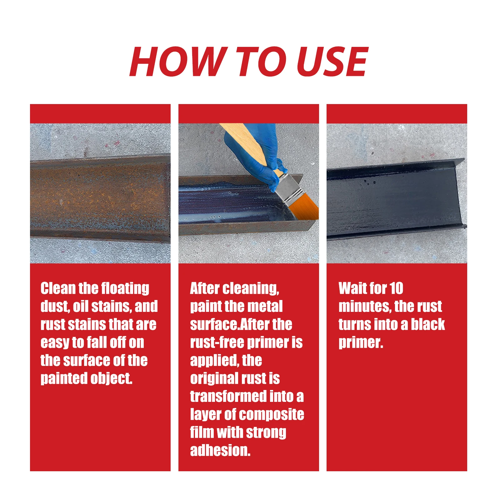 Anti Rust Car Paint Multi-functional Automotive Water-Based Removal Deruster Surface Lasting Primer Agent Rust Metal Anti-Rust