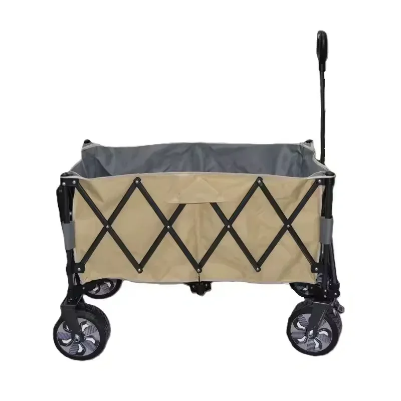 Electric Utility Wagon Collapsible Cart Heavy Duty Collapsible Garden Cart and 265 lbs 180L for Camping Outdoor Sports