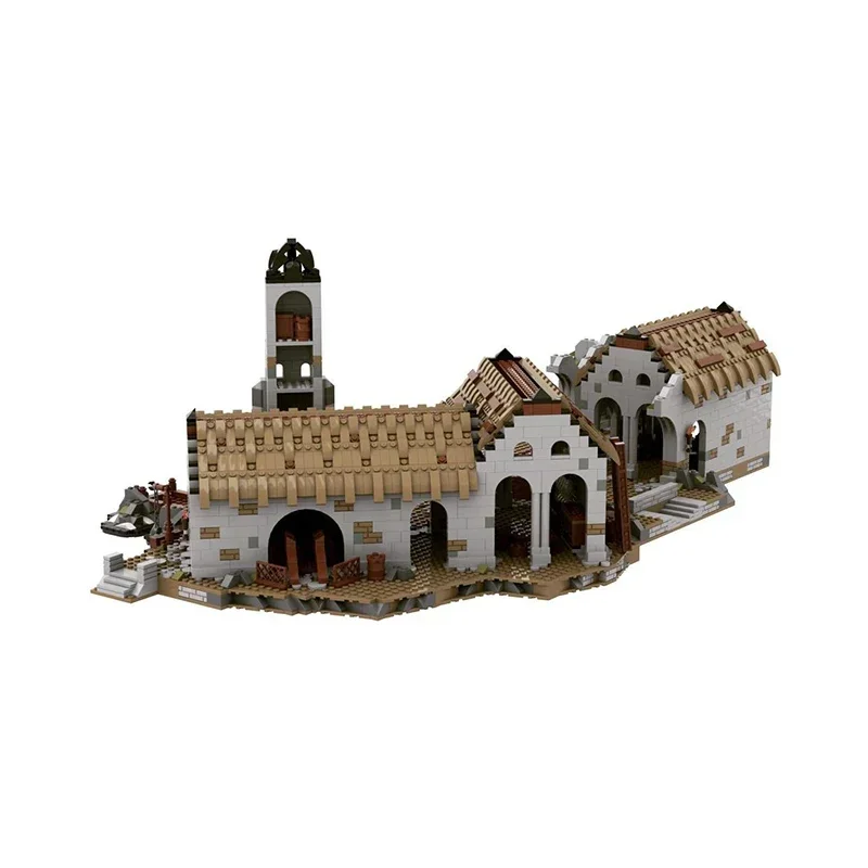 Castle Bricks Moc Building Block Magical Rings Movie Scene UCS Medieval Port Model DIY Assembly Street View Toy Child Gift