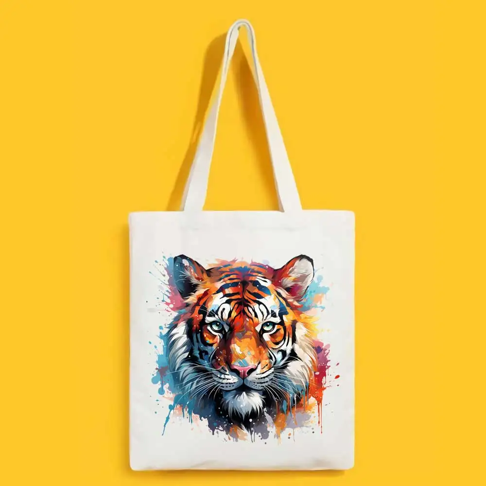 Pegatinas térmicas lavables de animales coloridos, transferencia de hierro para ropa, DIY, camisetas de nivel A, parches de cebra, León, Tigre,