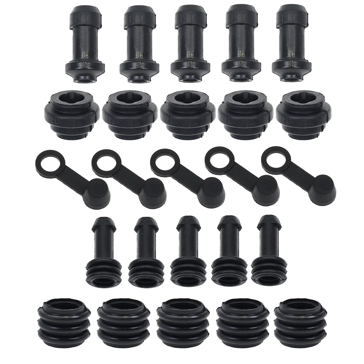 

5Pcs Brake Upper and Lower Pump Caliper Shock Absorber Sleeve Dust Cover Rubber Disc Brake Pump Waterproof Cap Motorcycle parts