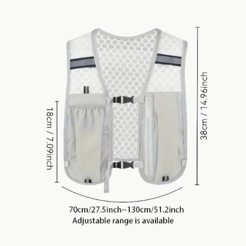 Outdoor Sports Running Vest Backpack Waterproof Breathable Cycling Vest Lightweight Phone Water Bottle Holder Storage Chest Pack image 5