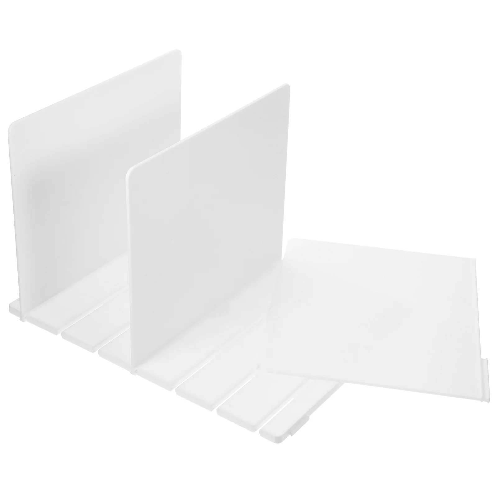 

Bookend Divider Desk Organizer Stand Bookshelf Holders Multifunction Storage White Office