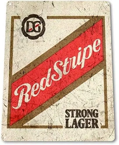 1d,Red Stripe Beer Logo Jamaican Lager Retro Wall Decor Bar Man Cave Metal Tin Sign