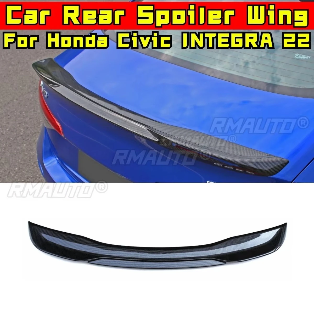 

Car Rear Trunk Spoiler Wing Body Kit for Honda 11th Gen Civic INTEGRA 2022 Rear Trunk Spoiler Wing Car Accessories