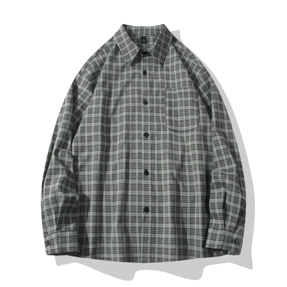 

American Vintage Plaid Women's Shirt Long Sleeve 2026 Fashion Oversize Blouse Tops for Women Spring Couple Style Loose Fit Shirt