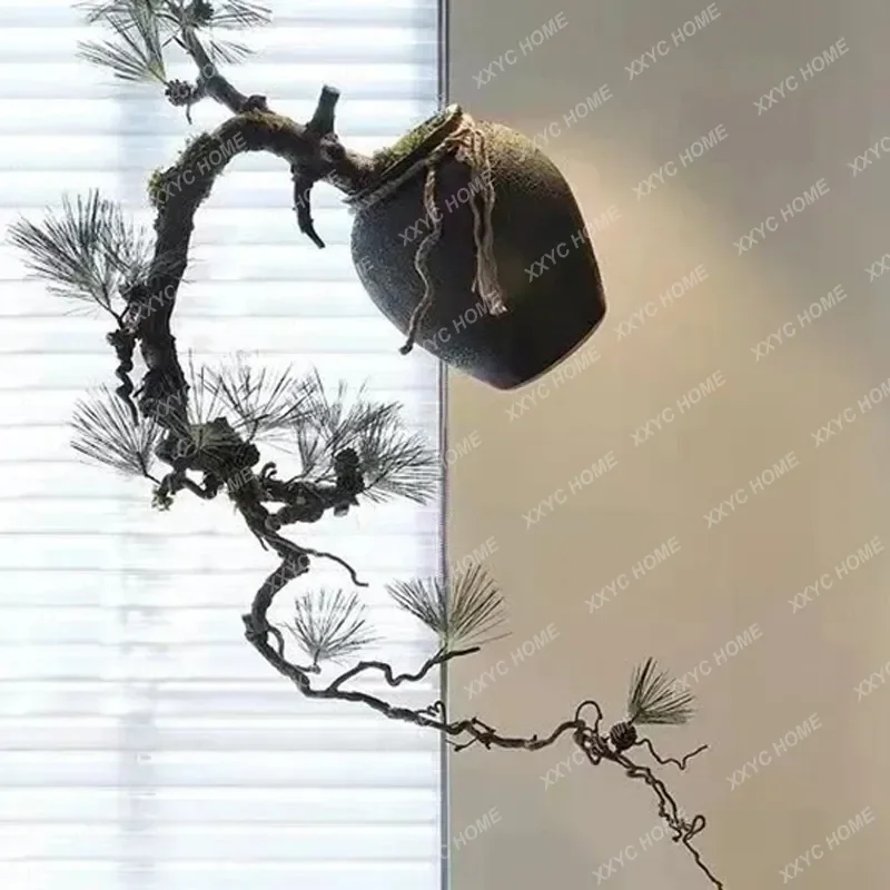 Simulated welcome pine suspended pine landscape hotel restaurant tea room green plant decoration