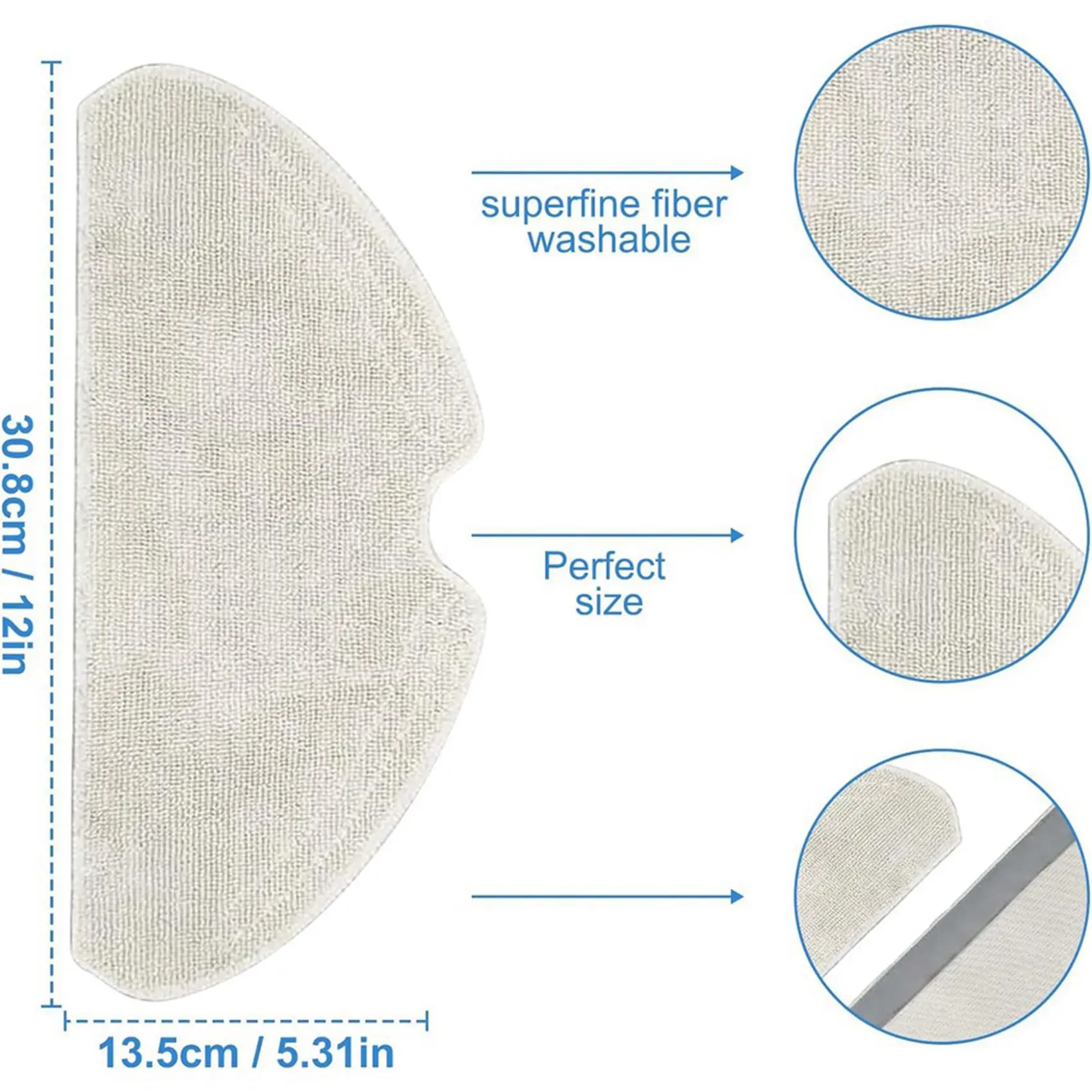 X17A 2025 NEW-8 упаковок сменных подушечек для швабры для робота-пылесоса Dreame D10S, D10S PRO, D9 Max, F9 PRO, моющаяся многоразовая швабра