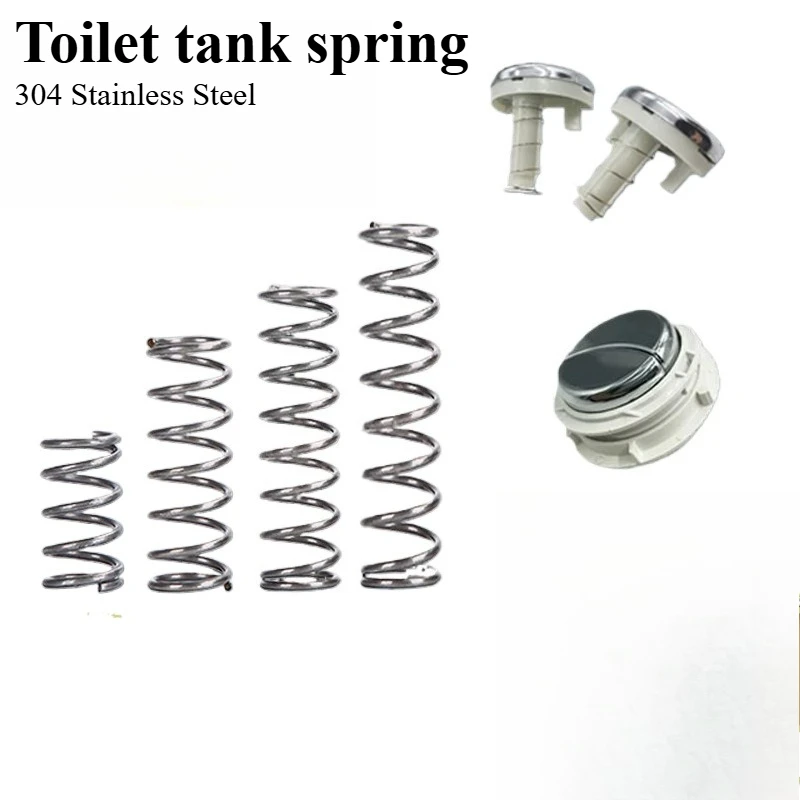 Toilet spring, toilet tank rebound compression spring, toilet seat accessories flush cover drain valve compression spring