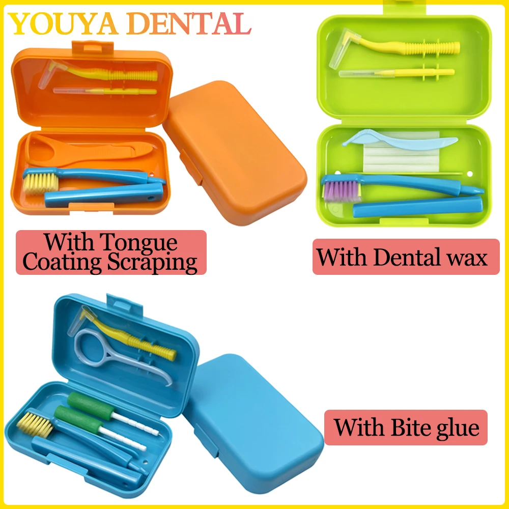 

Orthodontic Oral Hygiene Tools Kits Portable Toothbrush Box Interdental Brush Tongue Scraper Travel Toothbrush Teeth Whitening