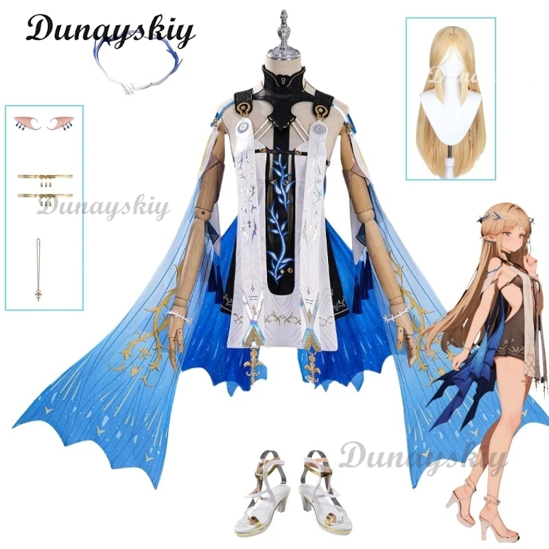 

Игра Wuthering Waves WuWa Cartethyia Косплей Костюм Парик Головные Уборы Платье Карнавал Хэллоуин Вечеринка Ролевые Игры Парик Обувь Костюмы Опора