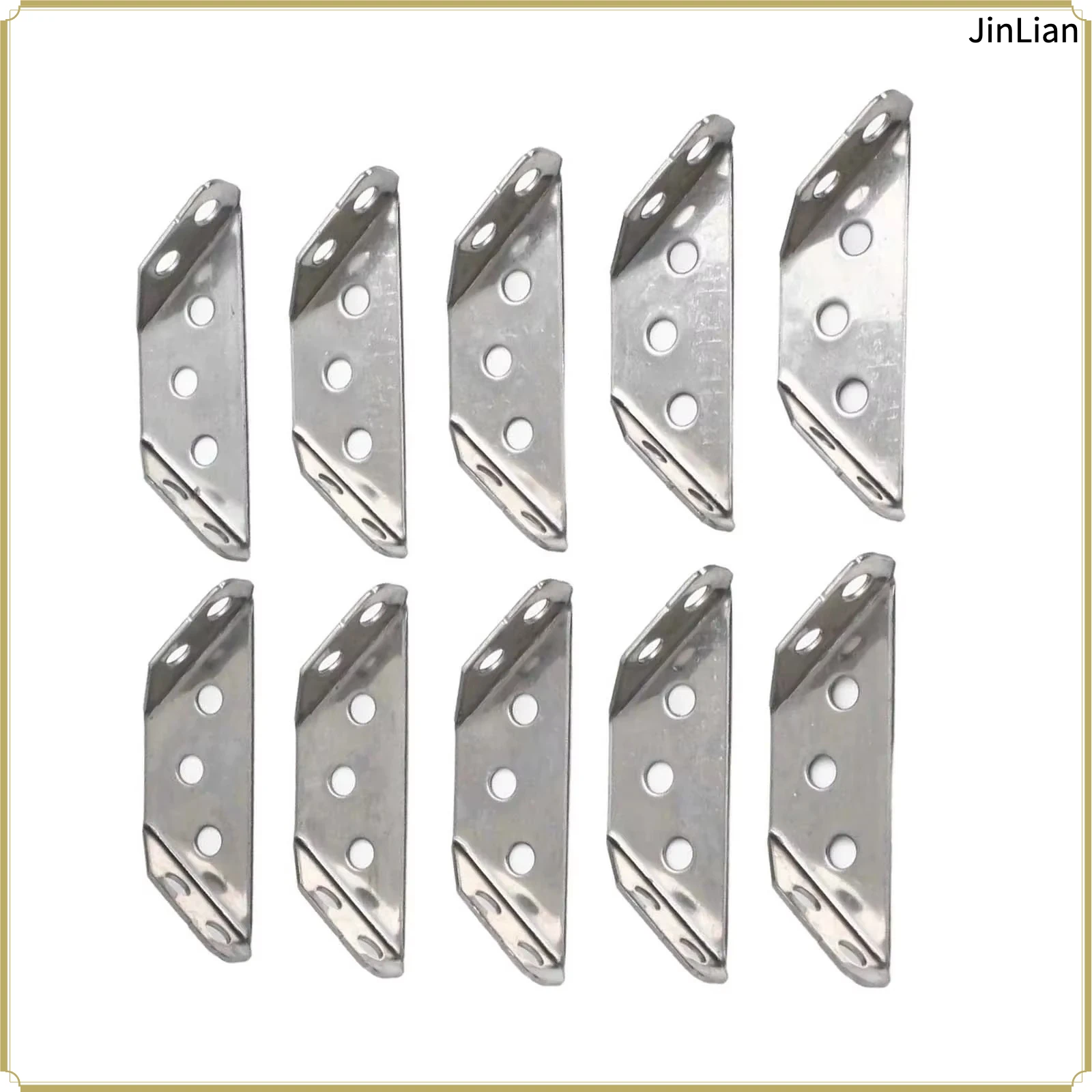 10pcs Heavy Duty Stainless Steel Corner Bracket For Furniture Fastening Joints Shelving Cabinet And Table Support