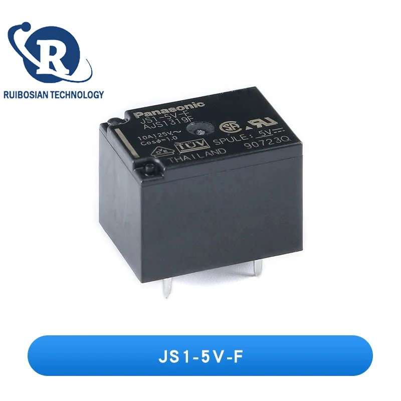 مرحل الطاقة JS1-5V-F/12V-F/24V-F واحد مفتوح واحد إغلاق 10A 5 دبوس أصلي