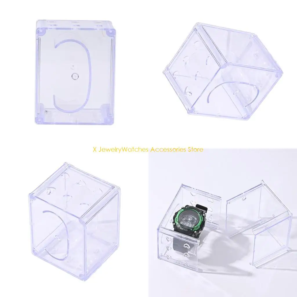 

31KD Wristwatch Scratch Resistant Timepieces Holder Transparent Watch Container for Personal or Commercial Use