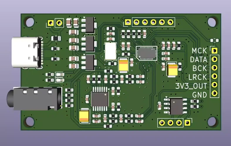 ES9038Q2M I2S DSD digital audio input DAC decoding board, development board demo demonstration module