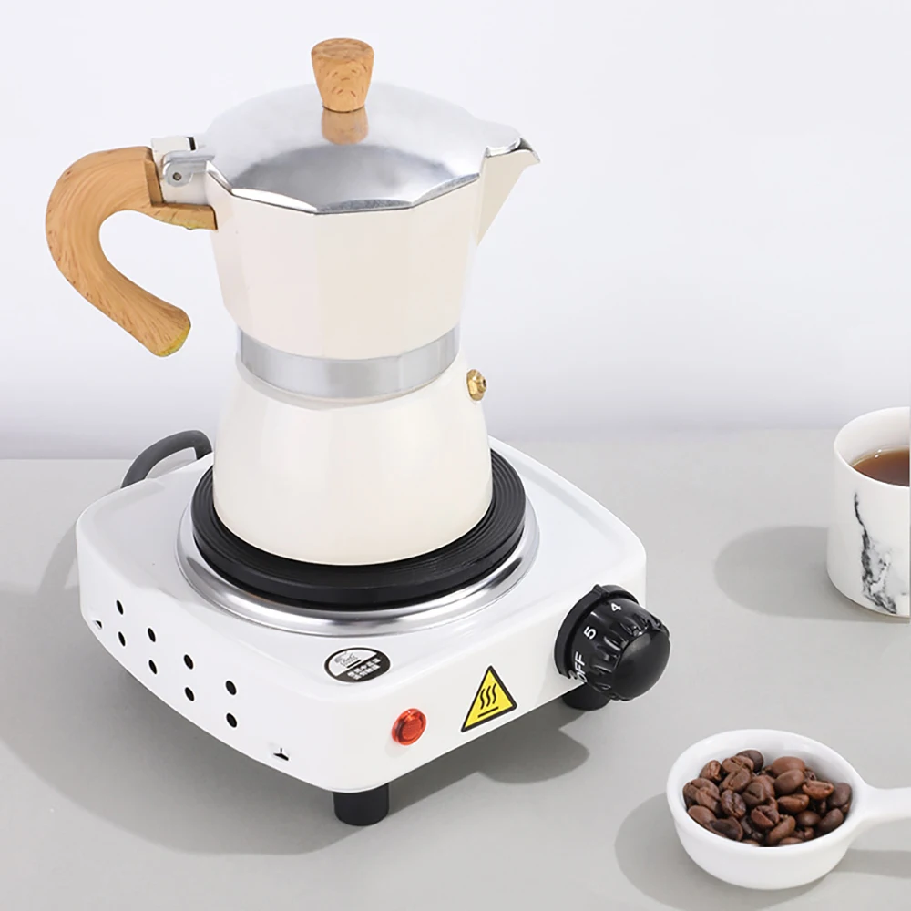 Electric Hot Plate Mini Stove Coffee Heater Milk Tea Mocha Heating Stove Cooking Pot Oven Small Furnace Cook 500W