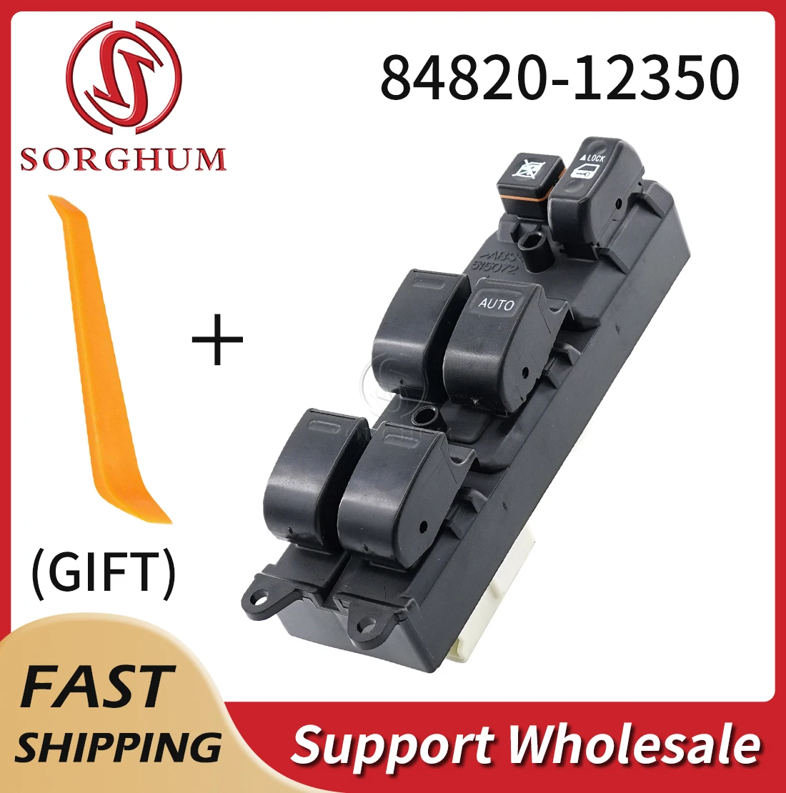 SORGHUM-Botón de interruptor de ventanilla eléctrica delantera derecha para Toyota Corolla AE110, 84820, 12350, 1998, 1999, accesorios de coche, 2002