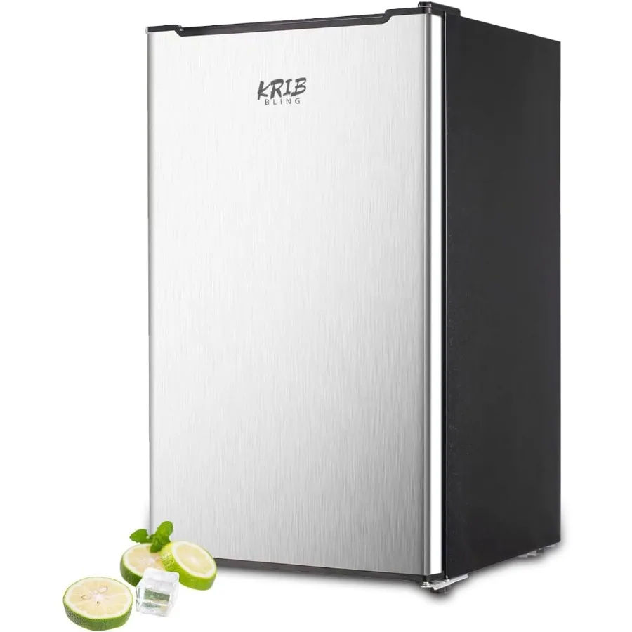 3.0 Cu.ft Upright Freezer Compact Mini Freezer with Removable Shelves Ideal for Bedroom Office Kitchen Dorm Storage Solution Si