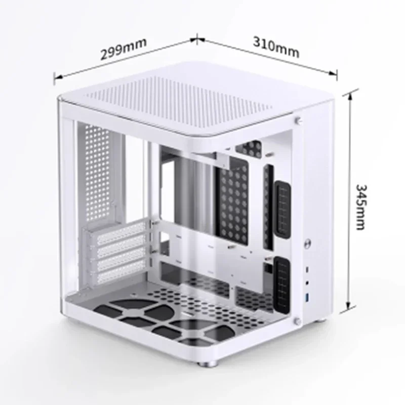 TK-1 Starship Tank Aluminum Panoramic Water-Cooling Case (Back-Connect Compatible)