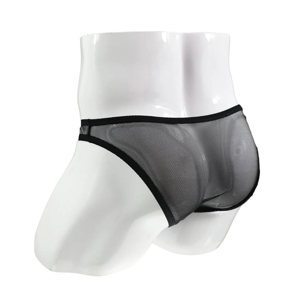 

Panties Mens Underwear Shorts Underpants Undies Zip Up Sexy Black Breathable Comfortable Knickers Mesh PU Leather