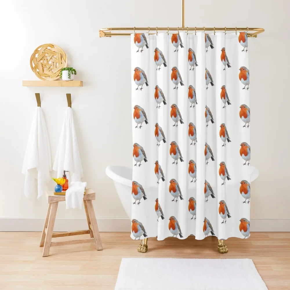 

English Robin Bird Shower Curtain Anime Bathroom For Shower Bathroom And Shower Accessories For And Services Curtain