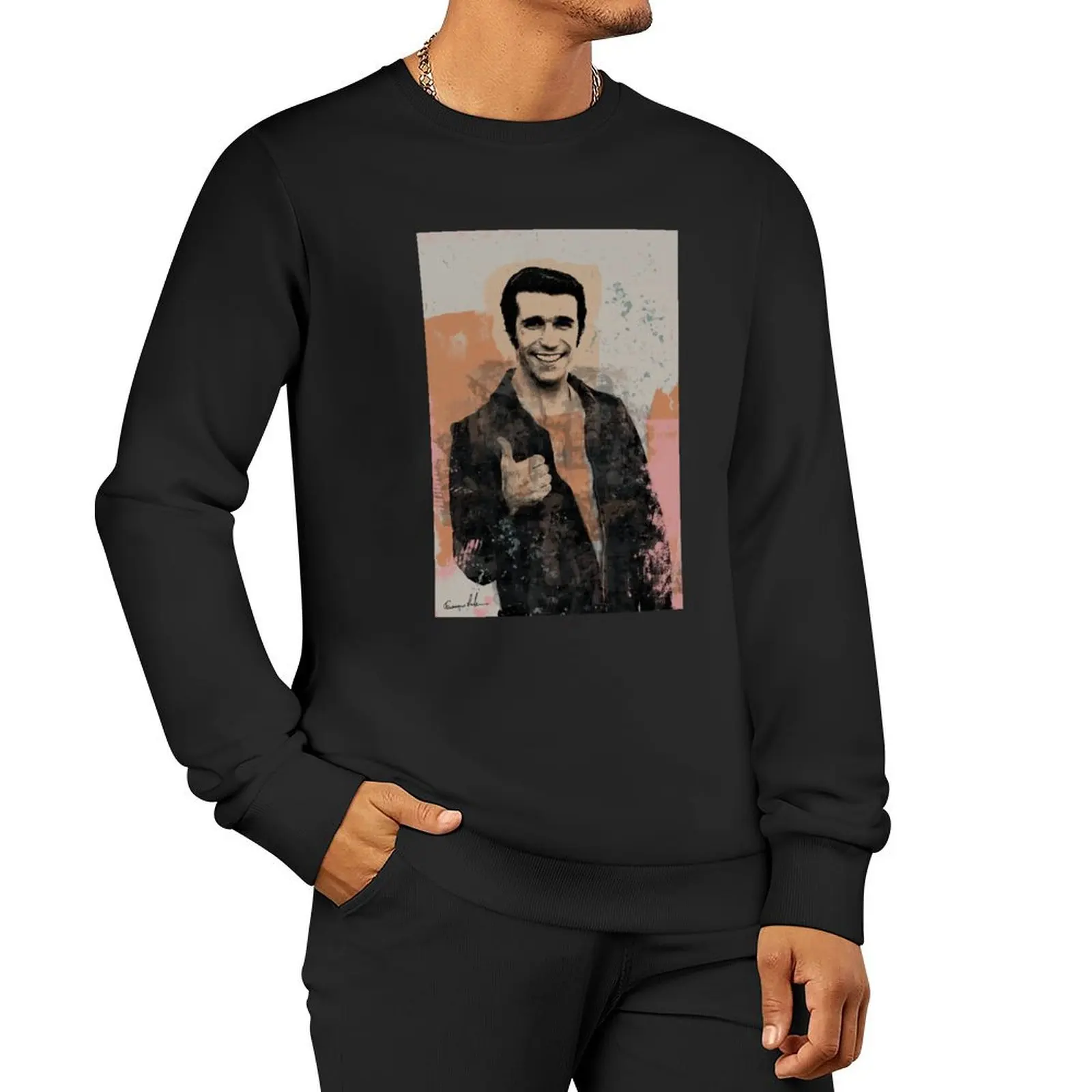 

Fonzie Pullover Hoodie men's clothing streetwear men hooded sweatshirt