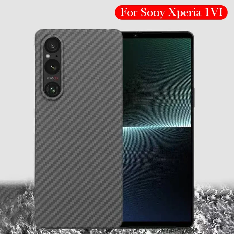 

Kevlar Case For Sony Xperia 1VI Carbon Fiber Back Cover Shell