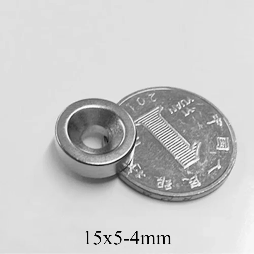 15x5-4mm Powerful Strong Magnetic Magnets 15*5 Hole 4mm Disc Magnet For Fridge, DIY Building Scientific Craft 15*5-4 15x5-4