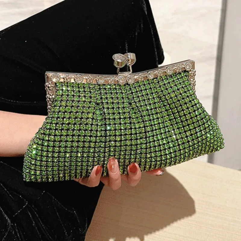 Luxy Moon Luxury Rhinestone Evening Clutch Bag Dress Wedding Bride Handbag Shiny Design Party Banquet Lady Portable Purse Z534