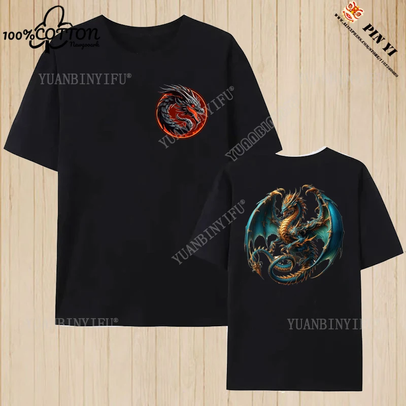 

New Arrival Nostalgia Nidhogg The Black Fierce Dragon Style Unisex Shirt Street Fashion Cotton T-Shirt O-neck Short-sleev