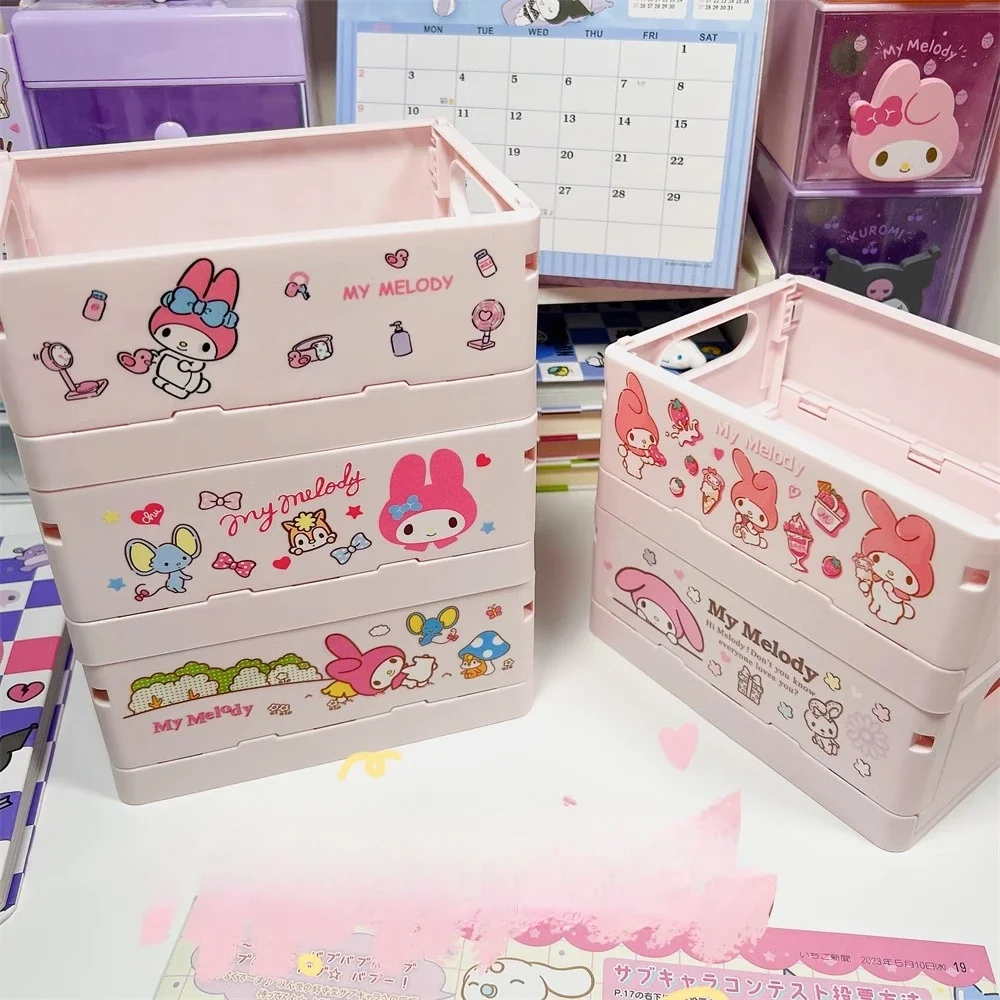 Sanrio Opvouwbare Hoogte Desktop Opbergdoos Kaneel Hond Mini Culomi Briefpapier Sundries Organiseren Doos Cartoon Mand