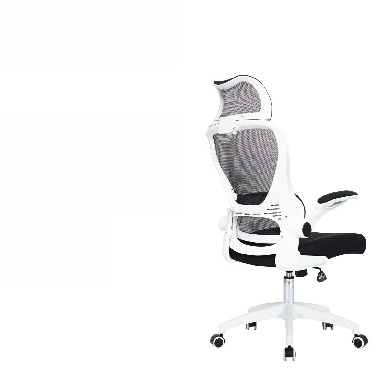High Back Executive Office Task Chair Modern Style Adjustable Flip Arm Mesh Ergonomic Design Chrome Base Rotary
