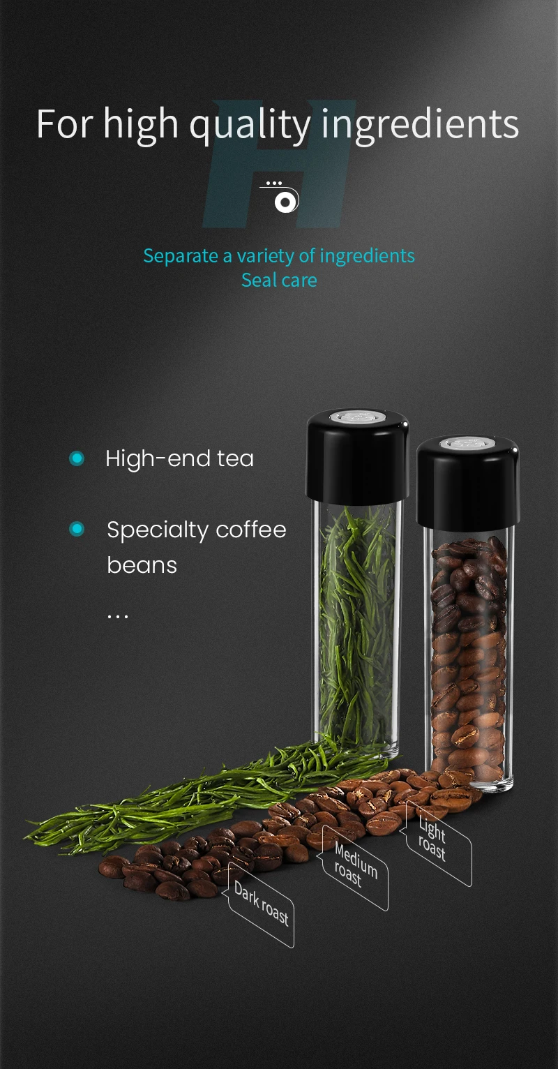 MHW-3BOMBER Coffee Bean Cellars Tubes Single Dose Coffee Bean Storage with 8 Tubes with Exhaust Valve Shelf & Funnel Cafe Tools