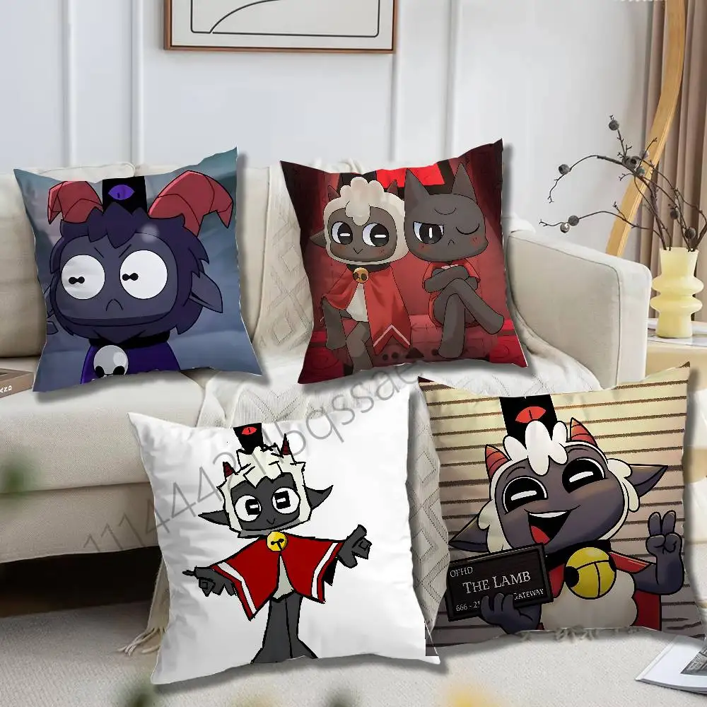 C-Cult Of The Lamb Game Single Throw Pillow Case Cover Sofa Cushion Home Room Decor